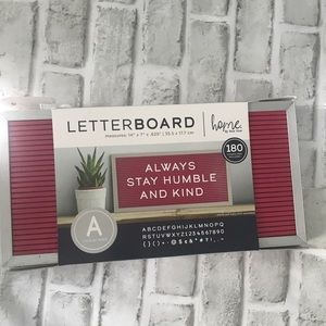 Letterboard with letters